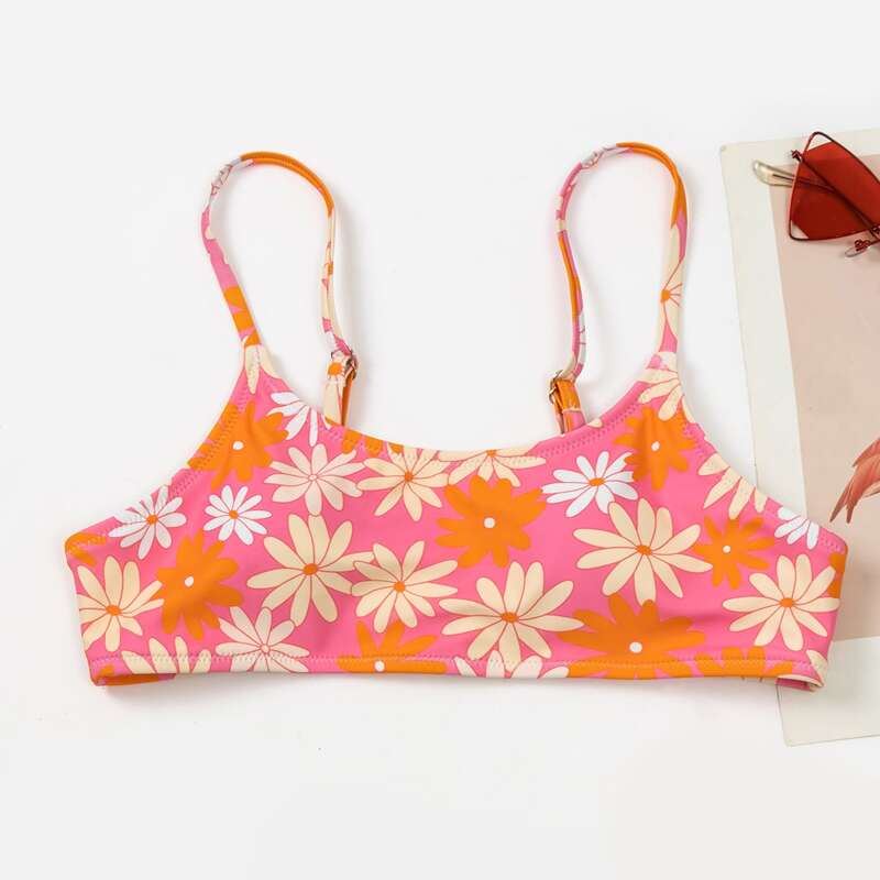 

Floral Print Bikini Top, Multicolor
