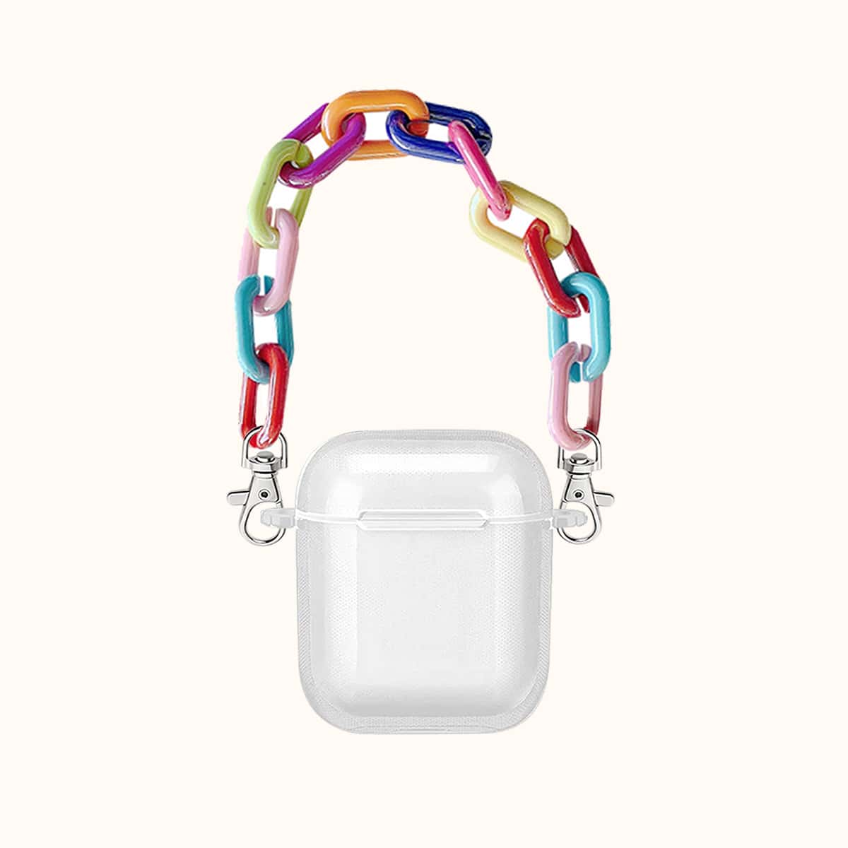

Chain Hand Strap Airpods Case, Clear
