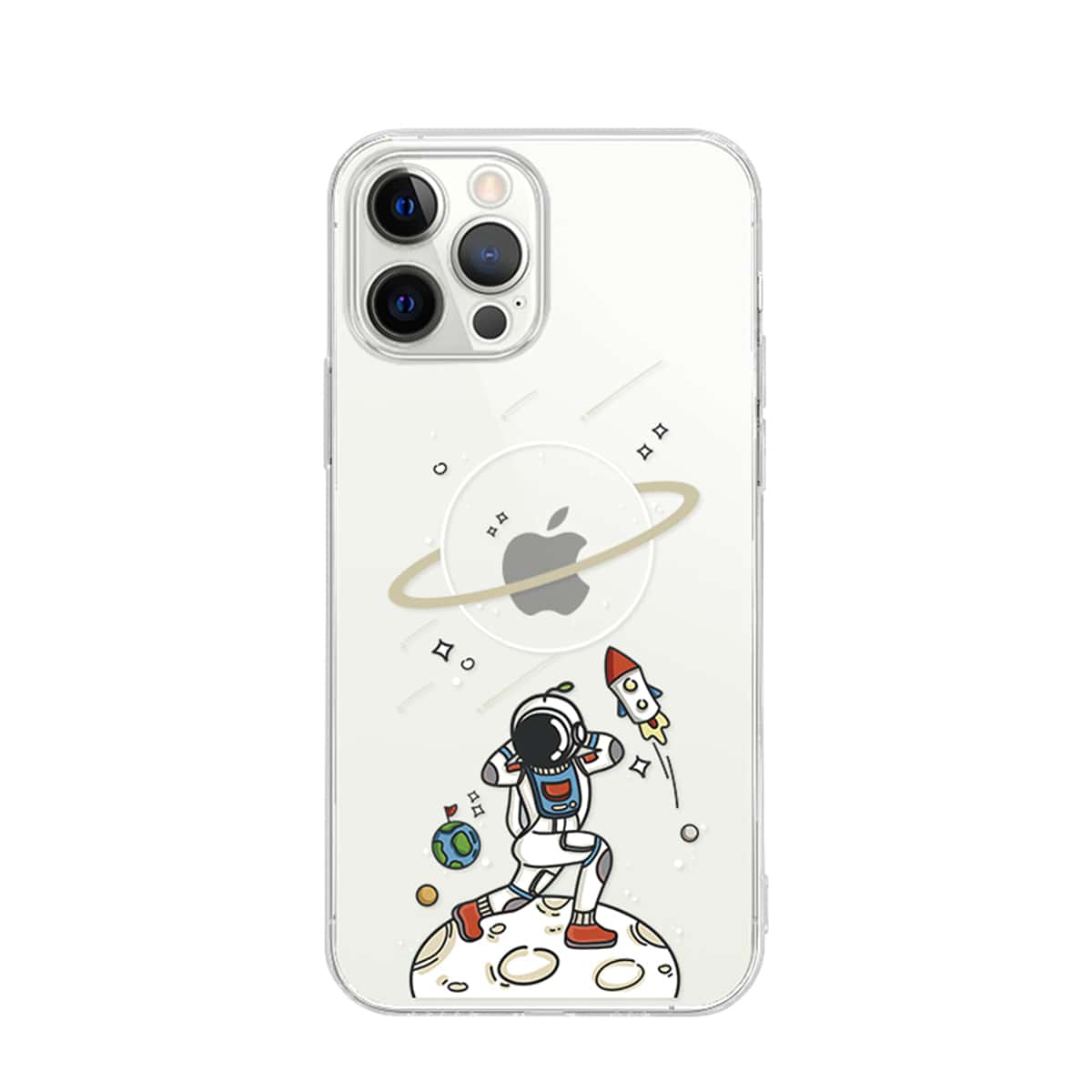 

Cartoon Astronaut Phone Case, Clear
