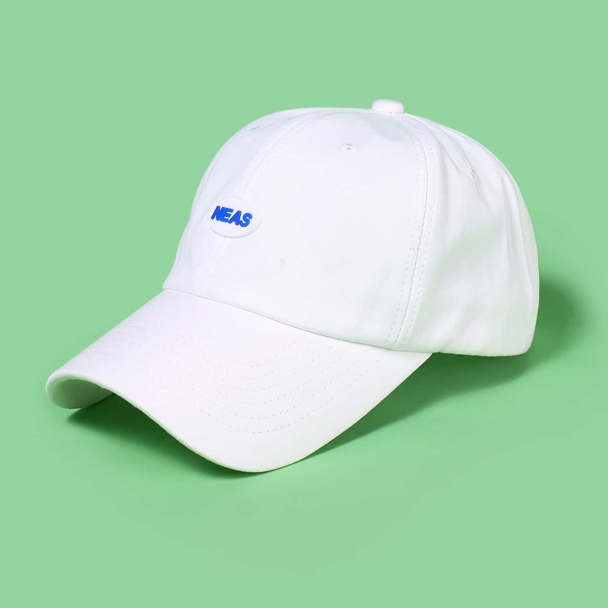 

Letter Decor Baseball Cap, White