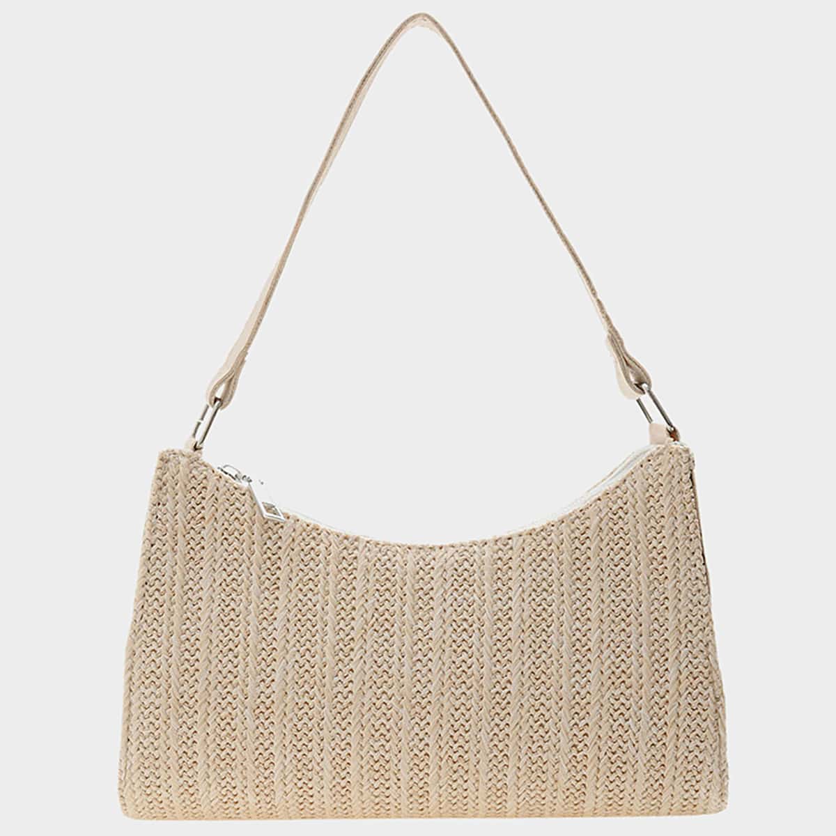 

Zip Up Shoulder Bag, Beige