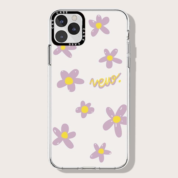 

Flower Pattern Clear Phone Case