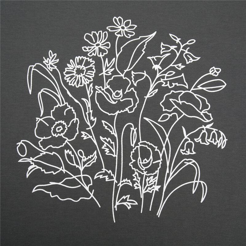 

Floral Graphic Tee, Dark grey