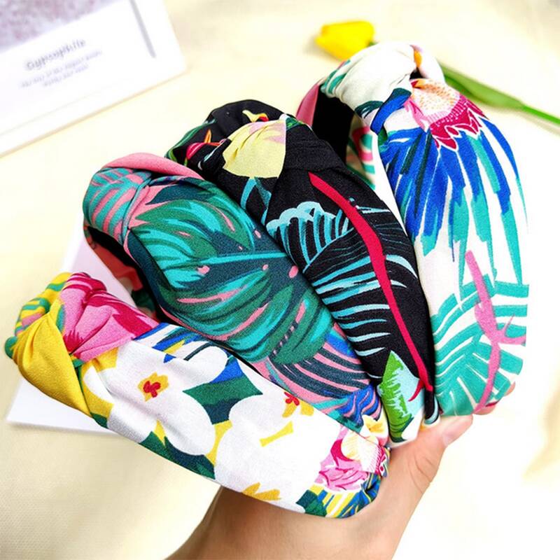 

1pc Random Tropical Pattern Headband, Multicolor