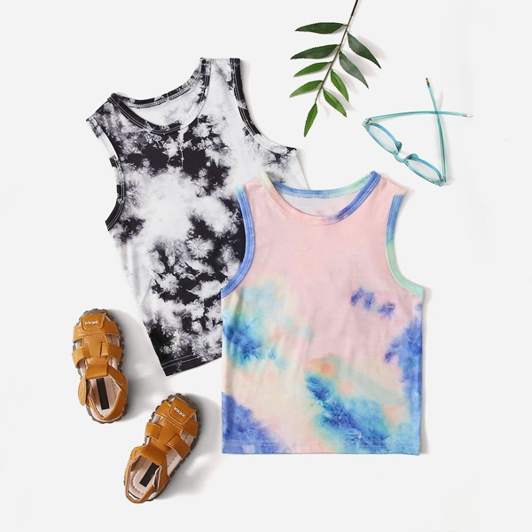 

Toddler Boys 2 Pack Tie Dye Tank Top, Multicolor
