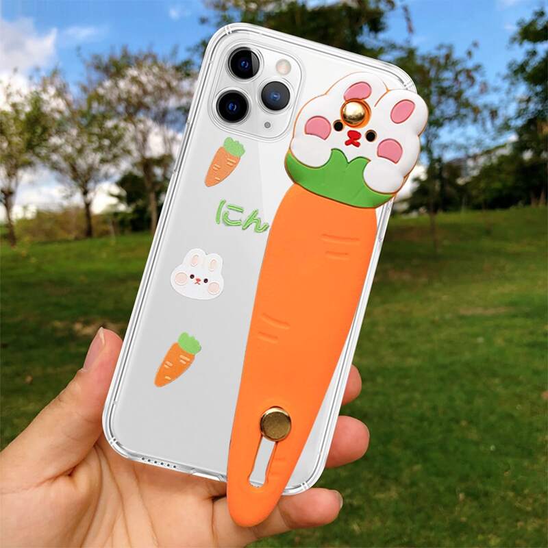 

1pc Rabbit Graphic Phone Case, Multicolor