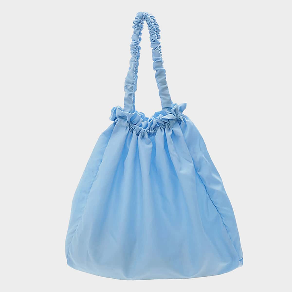 

Ruched Tote Bag, Blue