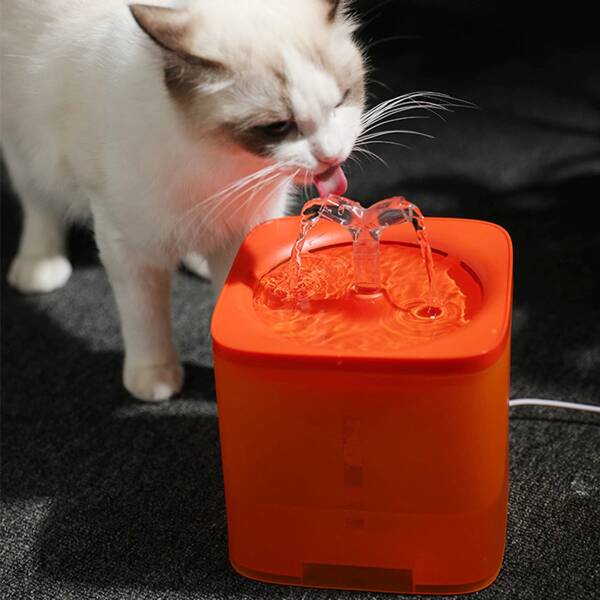 

1pc Solid Color Pet Fountain, Orange
