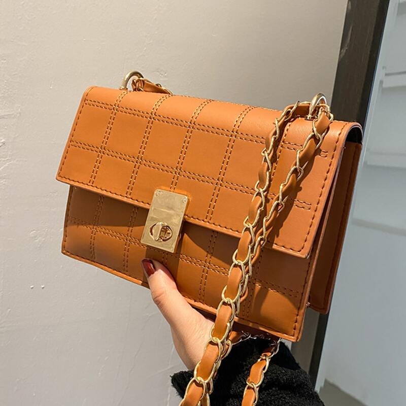 

Quilted Shoulder Bag, Brown