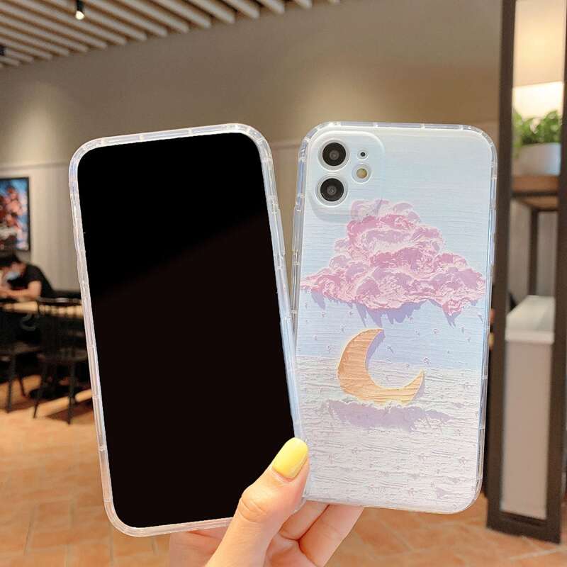 

Moon Graphic Phone Case, Multicolor