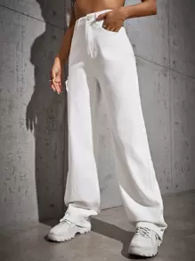 Jeans rotos de cintura alta