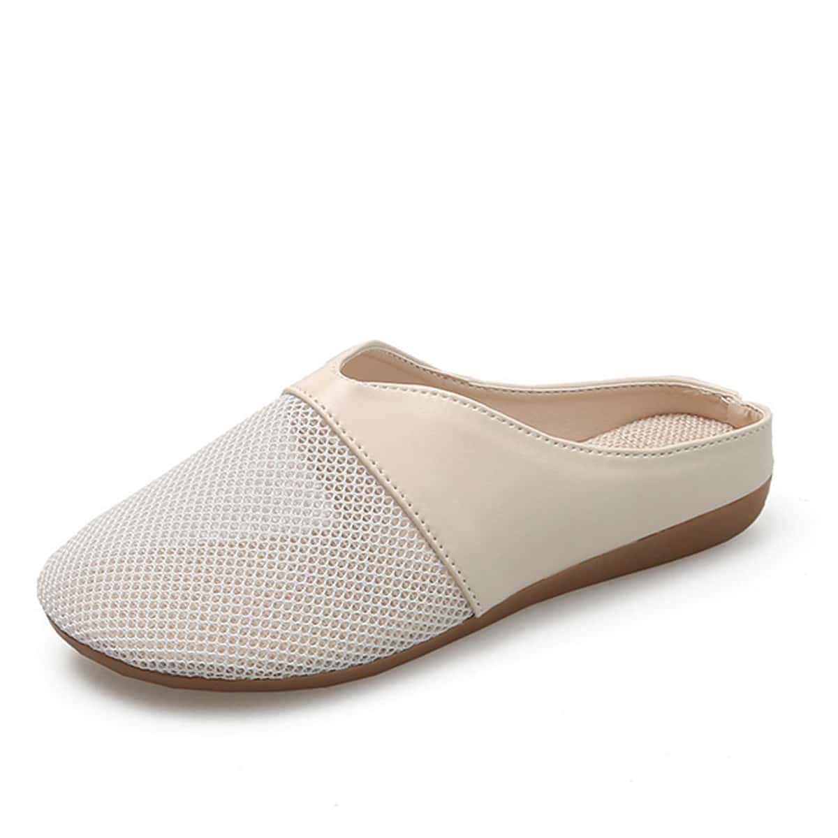 

Minimalist Flat Mules, Beige