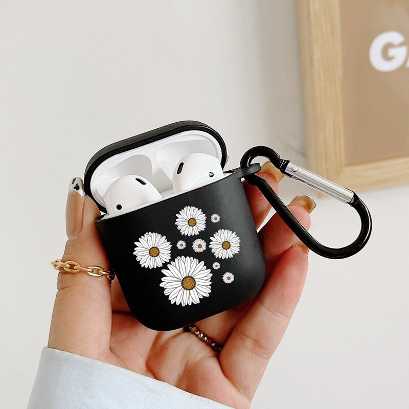 

Daisy Print Airpods Case, Black