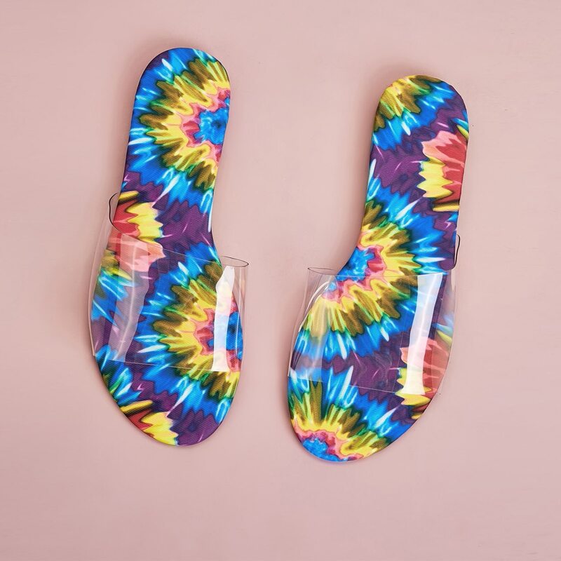 

Tie Dye Slide Sandals, Multicolor