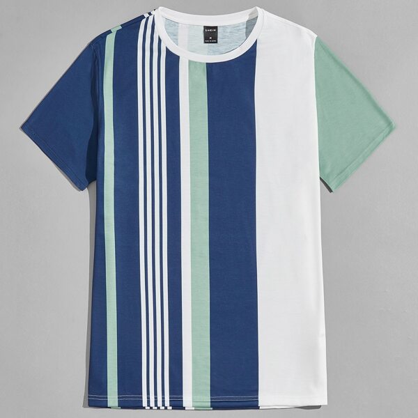 

Men Striped Print Tee, Multicolor