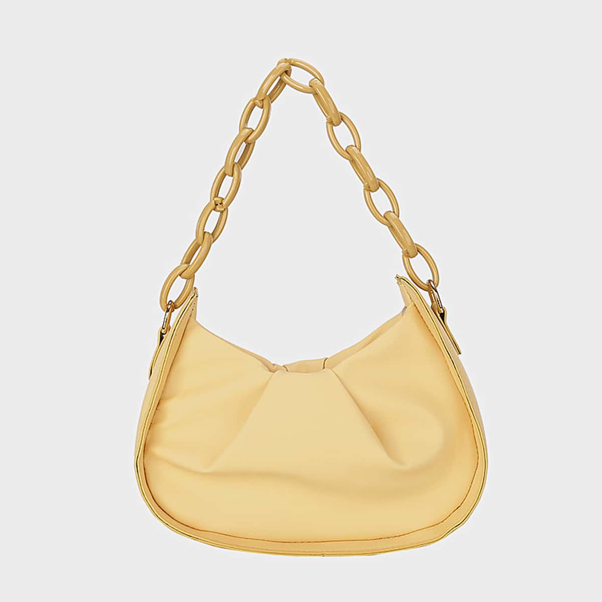 

Chain Strap Satchel Bag, Yellow