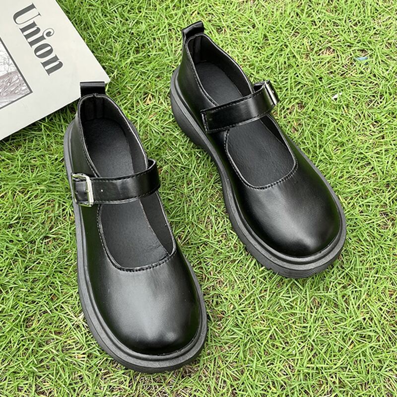 

Buckle Decor Flats, Black