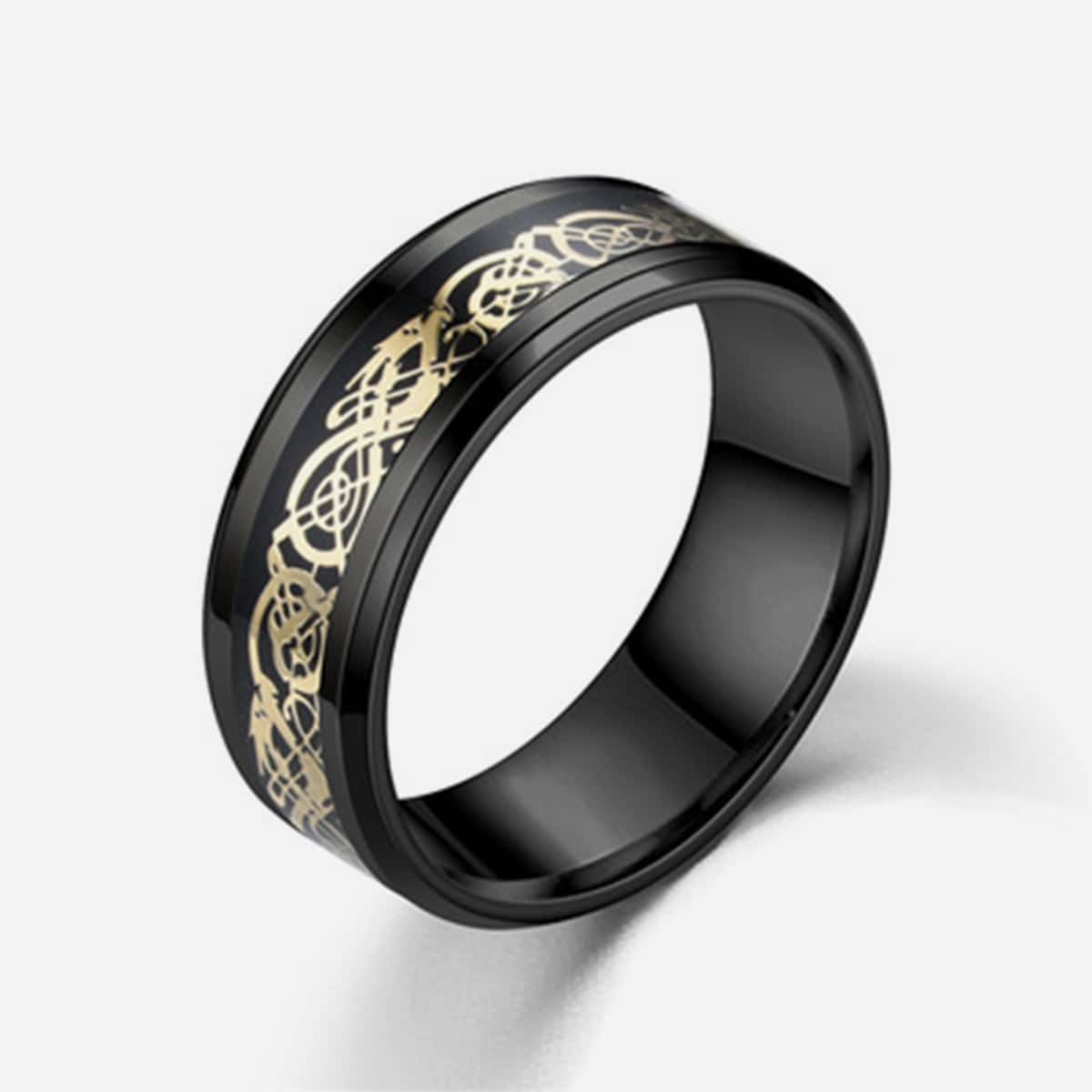 

Guys 1pc Graphic Ring, Black