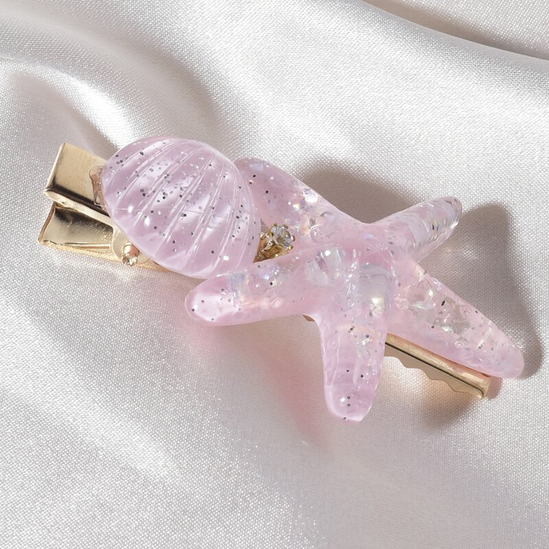 

Starfish & Shell Hair Clip, Multicolor