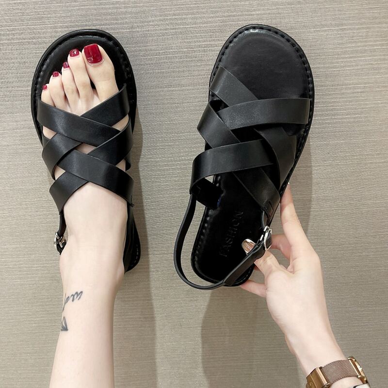 

Solid Slingback Sandals, Black