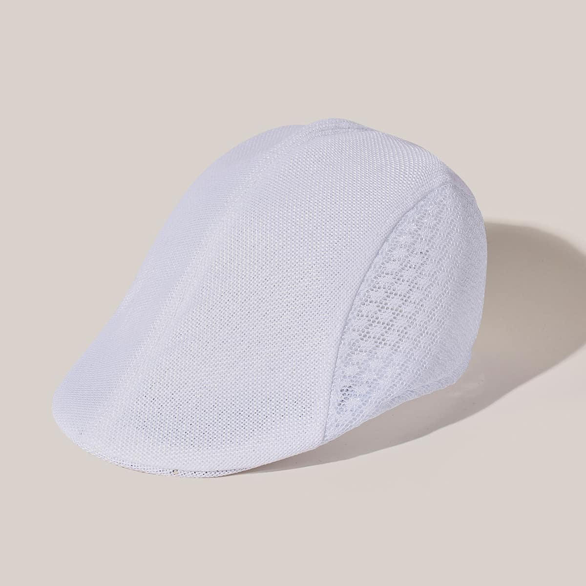 

Guys 1pc Solid Mesh Beret, White
