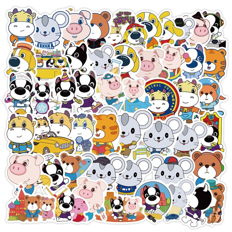 

57pcs Cartoon Pattern Sticker, Multicolor