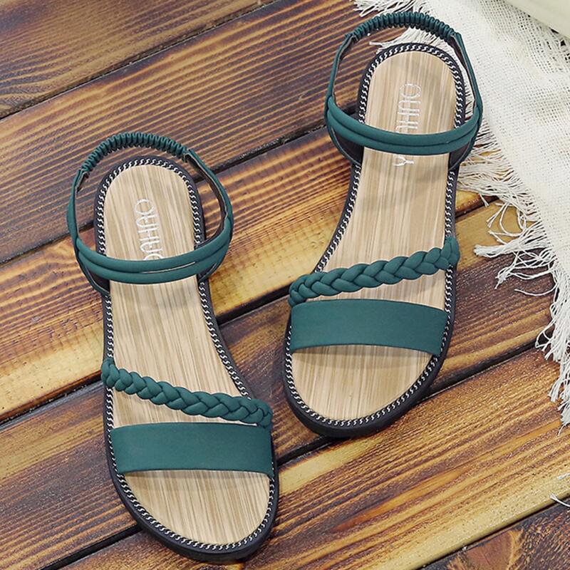 

Solid Slingback Sandals, Green