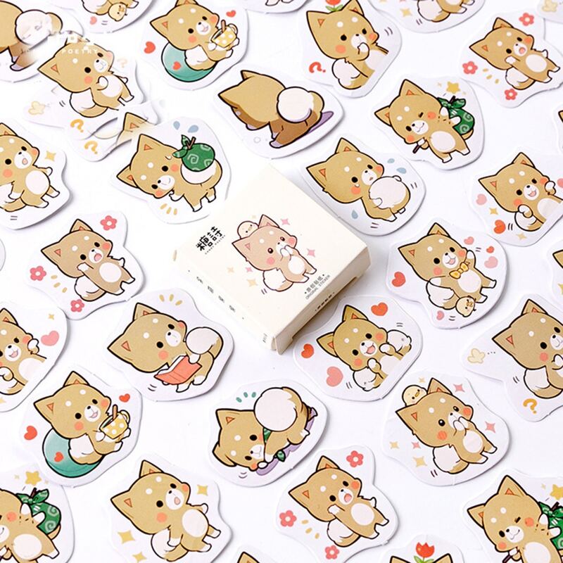

46pcs Mixed Pattern Sticker, Multicolor