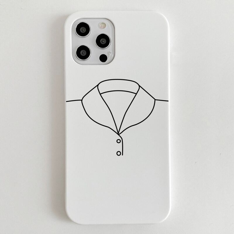 

Clothes Graphic Phone Case, Black and white