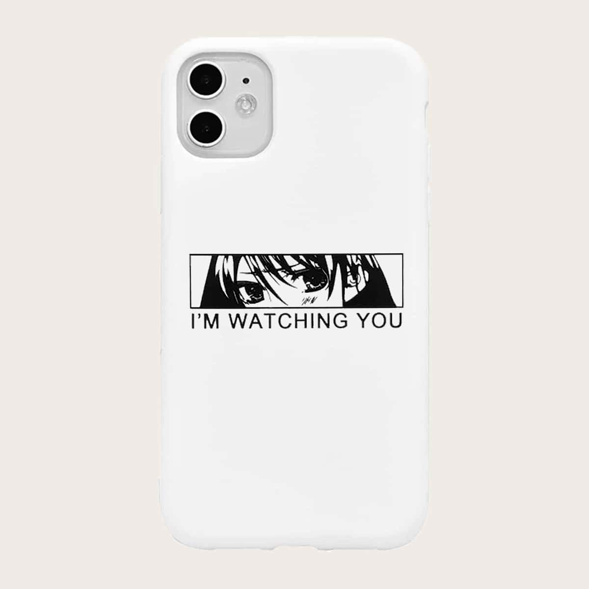 

Cartoon Figure Phone Case, Black