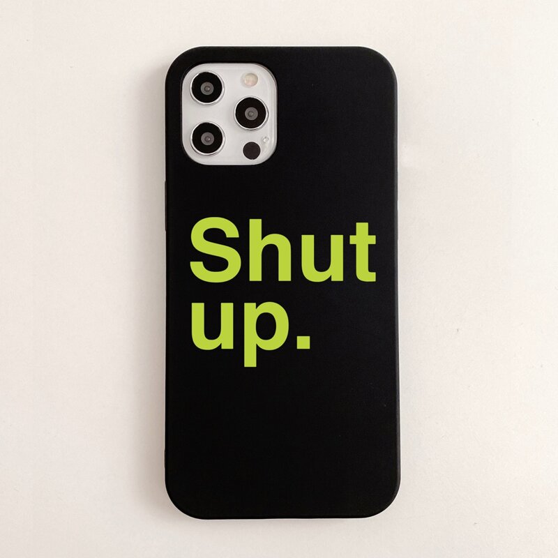 

Letter Graphic Phone Case, Black