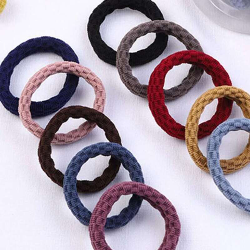 

10pcs Random Solid Hair Tie, Multicolor