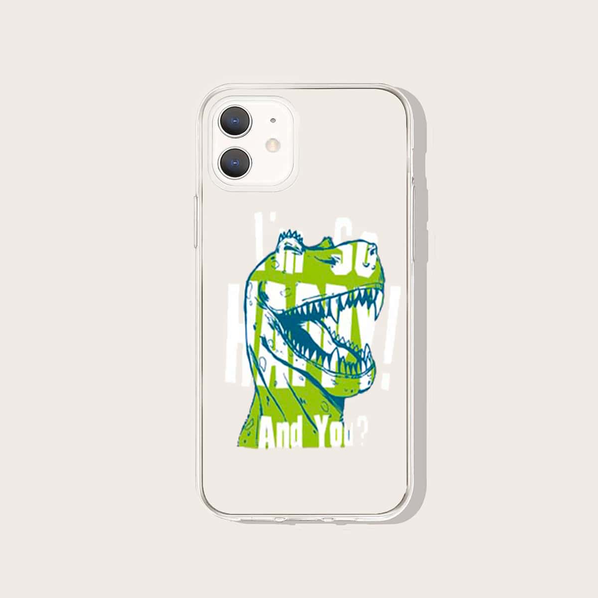 

Cartoon Dinosaur Phone Case, Multicolor