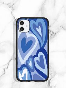 Heart Pattern Phone Case Compatible With IPhone 11,IPhone 13,IPhone 14 Pro Max - Blue - View 1