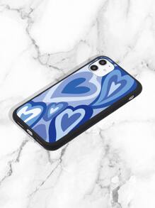 Heart Pattern Phone Case Compatible With IPhone 11,IPhone 13,IPhone 14 Pro Max - Blue - View 2