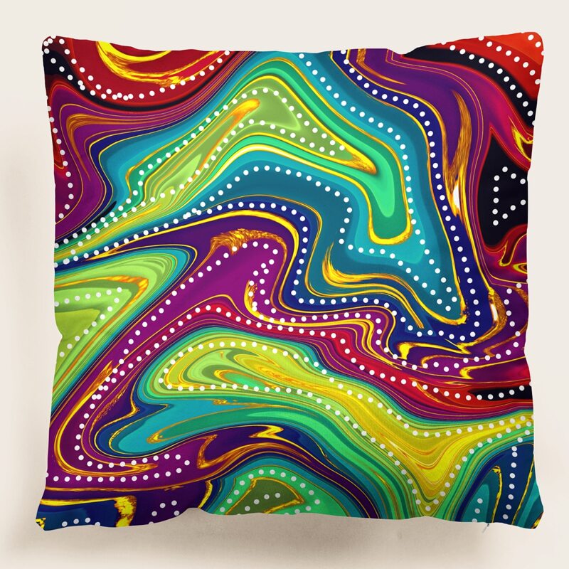 

Graphic Cushion Cover Without Filler, Multicolor