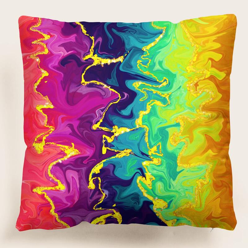 

Graphic Cushion Cover Without Filler, Multicolor