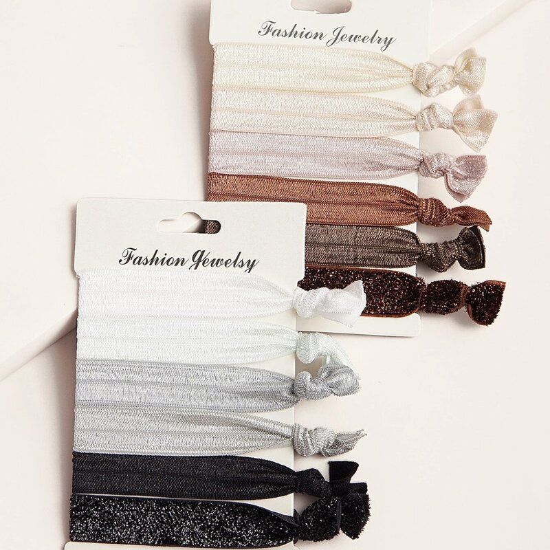 

6pcs Random Knot Hair Tie, Multicolor