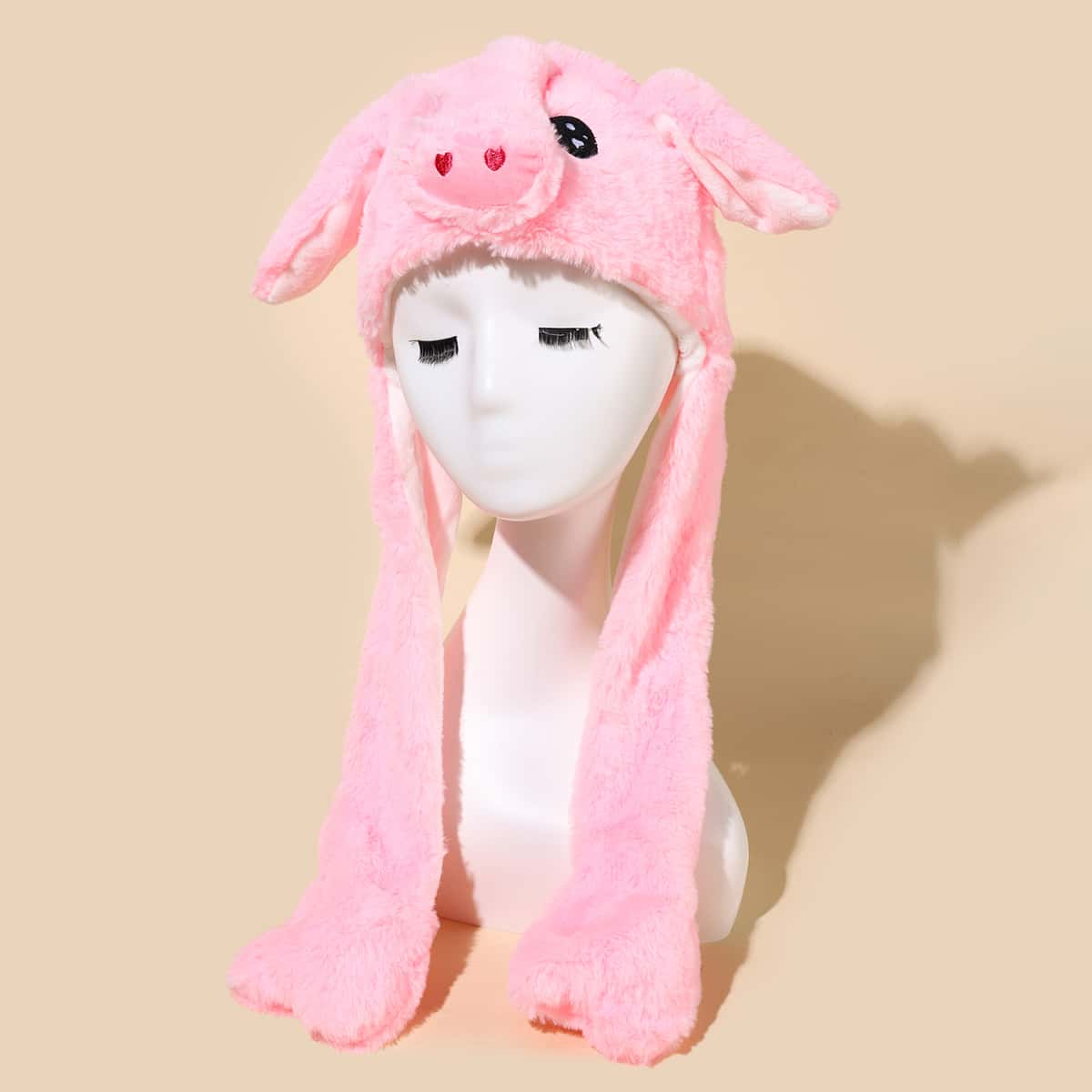 

Cartoon Design Fuzzy Hat, Pink