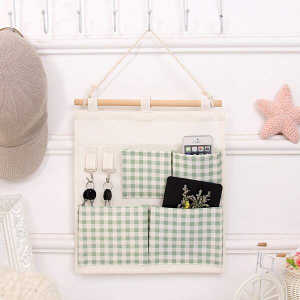 

1pc Striped Pattern Random Hanging Storage Bag, Multicolor