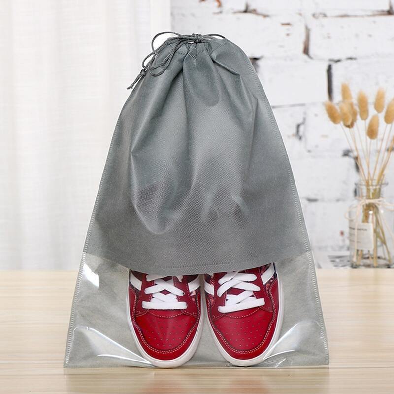

3pcs Clear Shoes Storage Bag, Grey