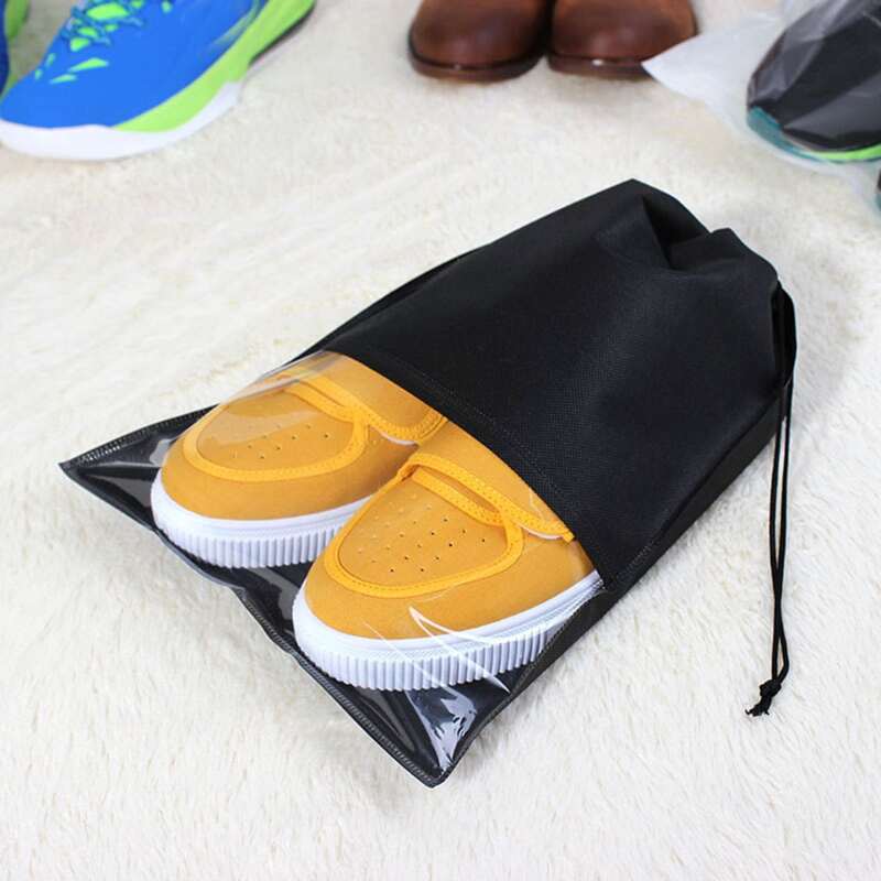 

3pcs Clear Shoes Storage Bag, Black