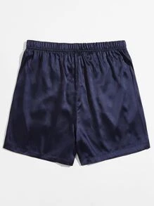 SHEIN Men 2 Packs Satin Sleep Shorts - Multicolor - View 2