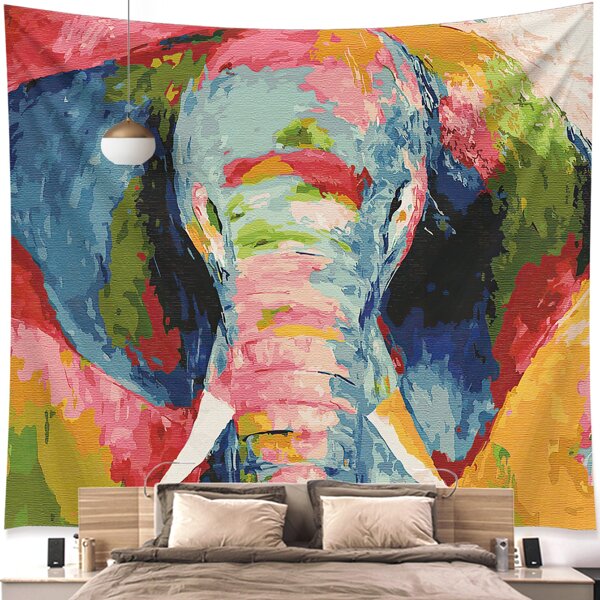 

Elephant Print Tapestry, Multicolor