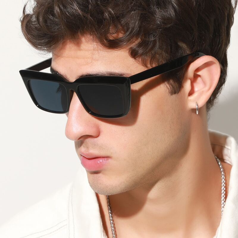 

Guys Square Frame Sunglasses, Dark grey