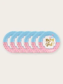 10pcs Baby Shower Party 9 Inch Disposable Plate - Multicolor - View 2