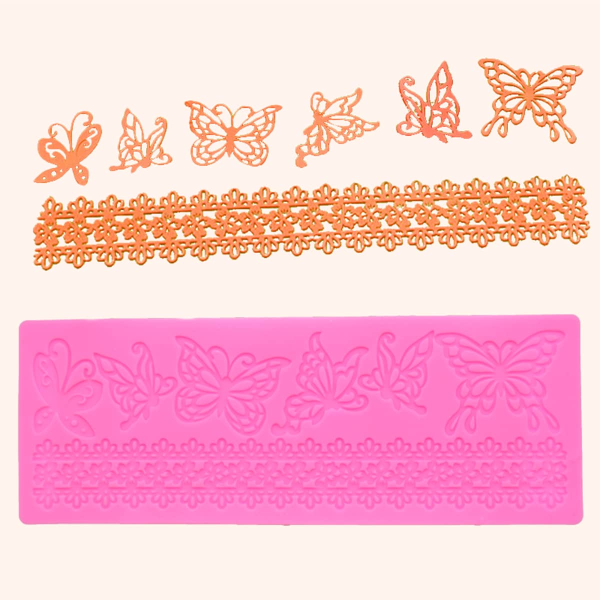 

1pc Butterfly Shaped Mold, Pink