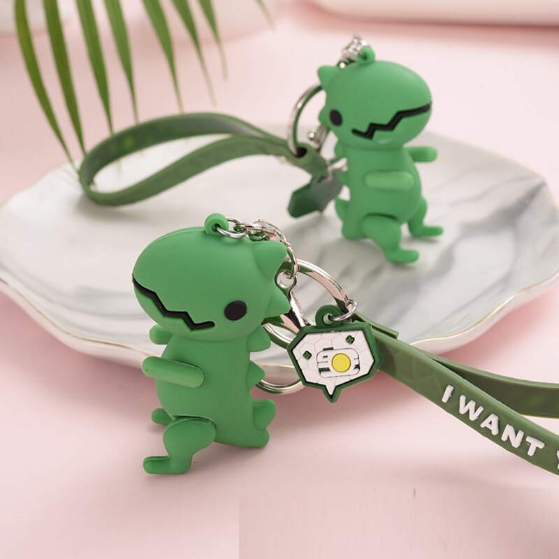 

1pc Cartoon Dinosaur Keychain, Multicolor