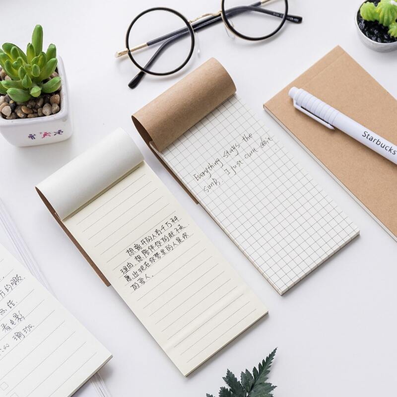 

1pc Random Kraft Paper Cover Notebook, Multicolor