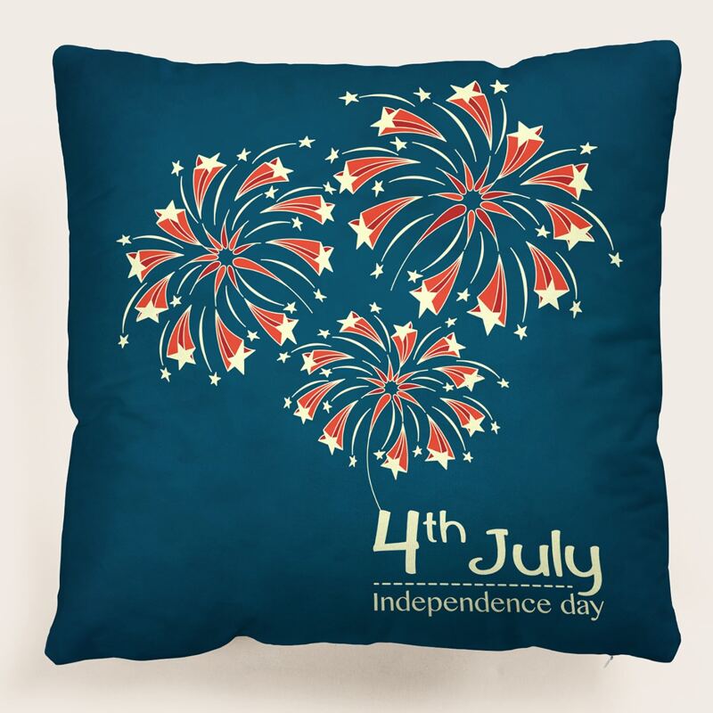 

Independence Day Cushion Cover Without Filler, Multicolor